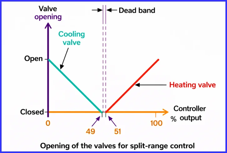 Dead Band در Split Range Control