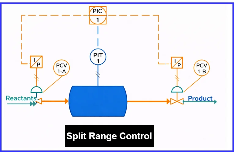 استفاده از Split Range برای کنترل ورودی و خروجی یک راکتور
