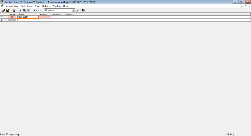 برنامه نویسی PLC زیمنس SIMATIC Manager STEP7 - ایجاد یک نماد جدید