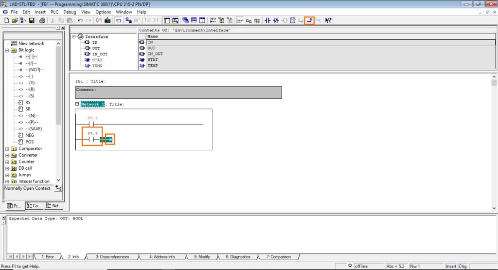 برنامه نویسی PLC زیمنس SIMATIC Manager STEP7 - بستن شعبه