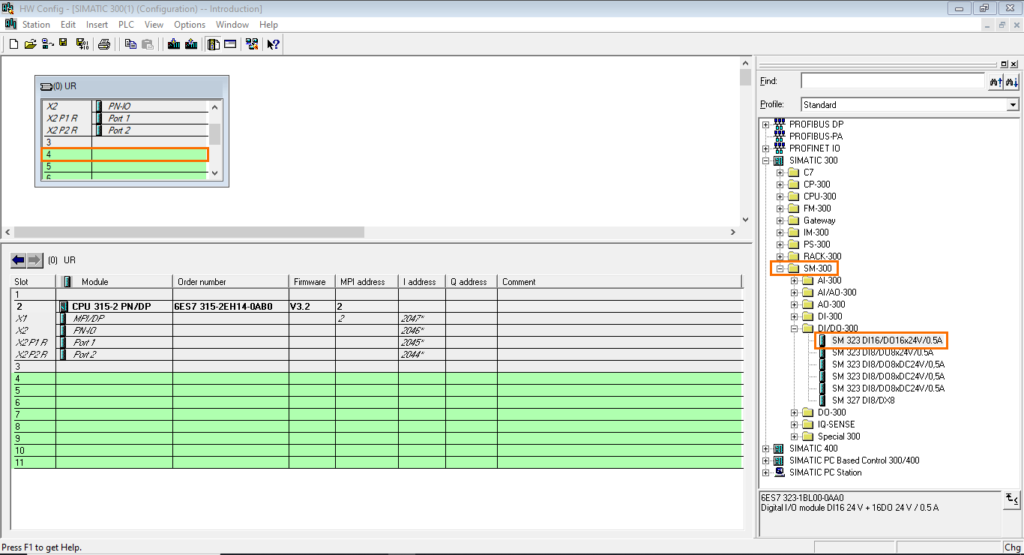 برنامه‌نویسی PLC زیمنس SIMATIC Manager STEP7 - افزودن ماژول DO و DO