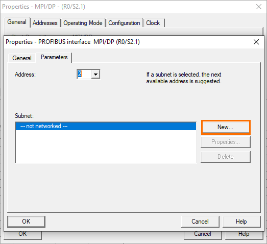 برنامه‌نویسی PLC زیمنس SIMATIC Manager STEP7 - افزودن یک زیرشبکه(subnetwork) جدید
