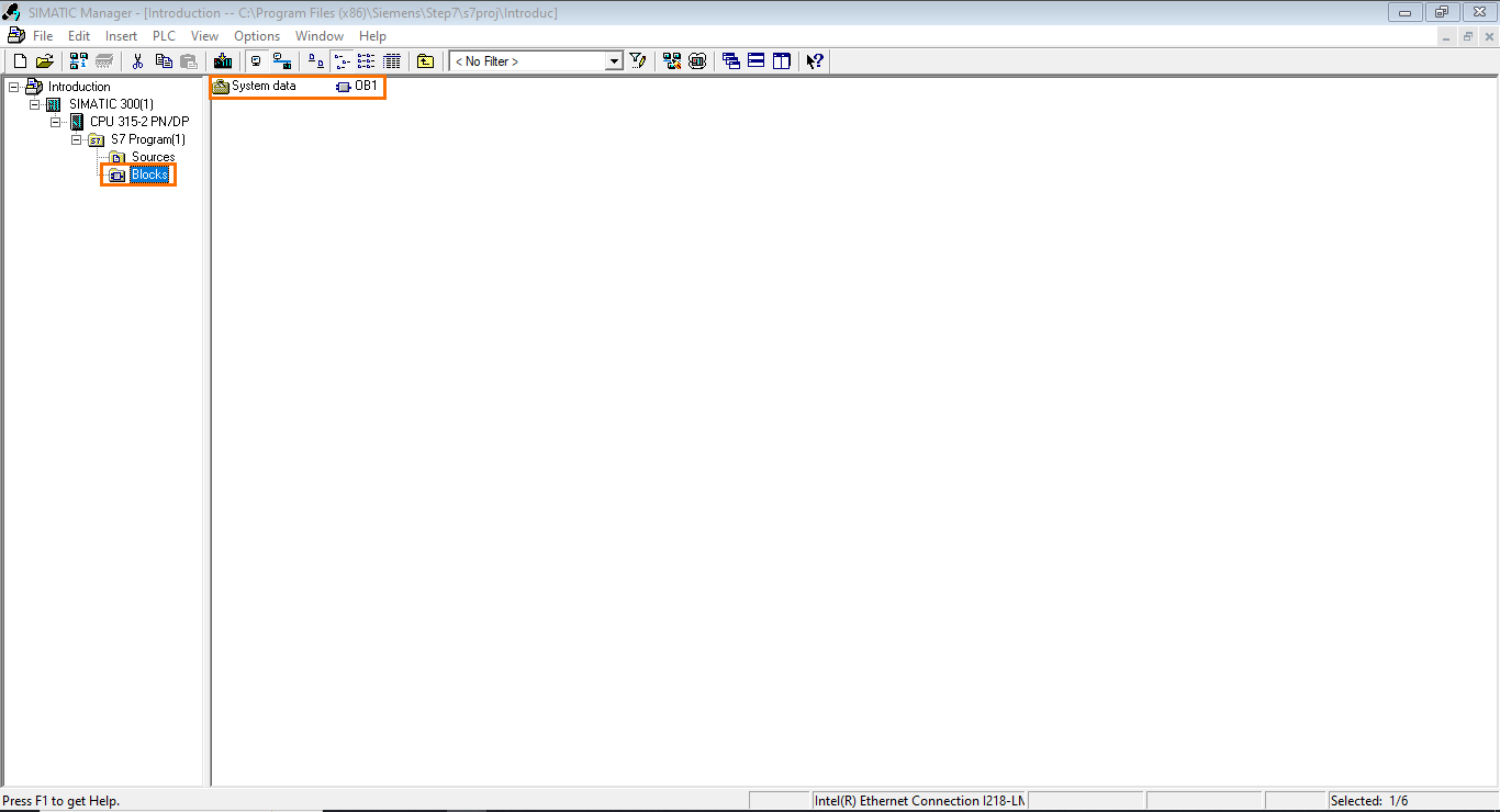 برنامه‌نویسی PLC زیمنس SIMATIC Manager STEP7 - بلوک‌های برنامه(program block)