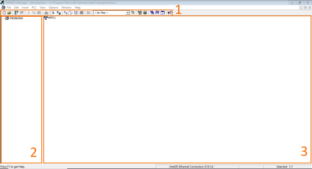 برنامه‌نویسی PLC زیمنس SIMATIC Manager STEP7 - توضیح رابط کاربری