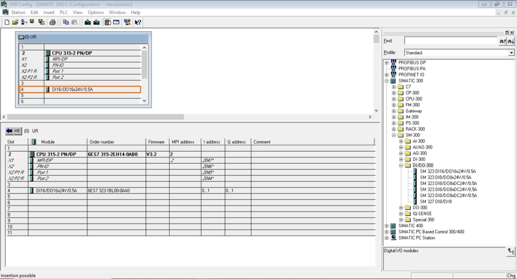 برنامه‌نویسی PLC زیمنس SIMATIC Manager STEP7 - ماژول اضافه شد