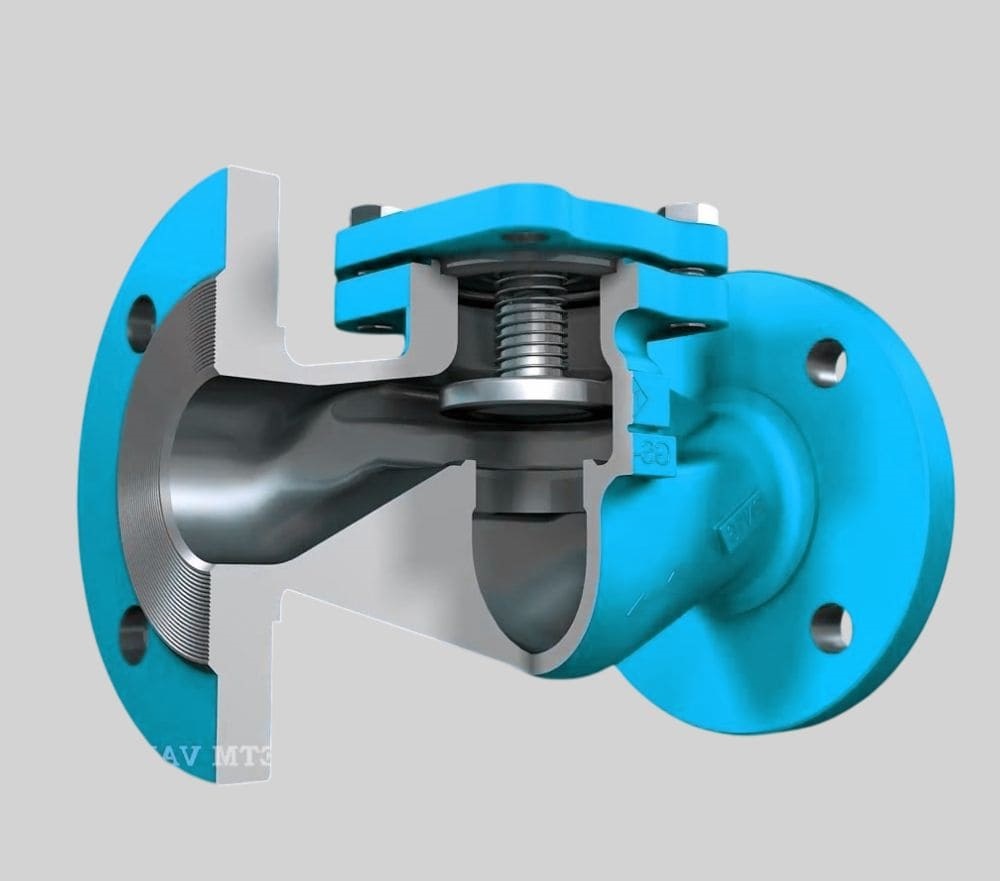 در شیر یکطرفه بالارونده(In lift check valve)