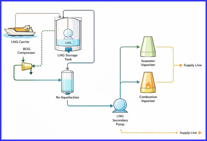 دیاگرام PFD برای LNG