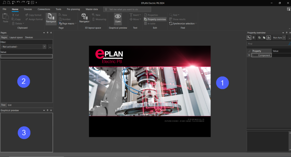 شکل 1.1 – شماتیک تابلو کنترل صنعتی با استفاده از EPLAN محیط کاربری EPLAN