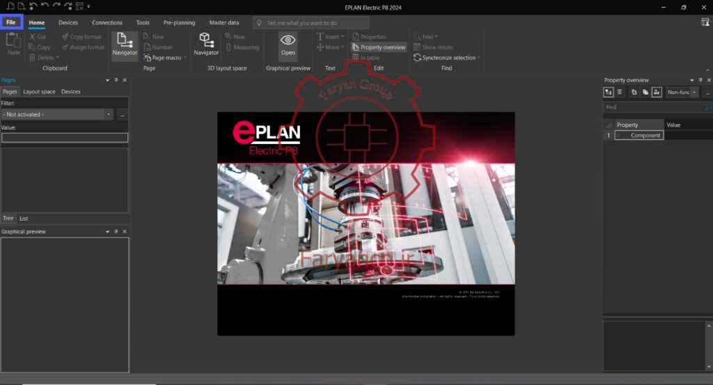 شکل 2.1 – شماتیک تابلو کنترل صنعتی با استفاده از EPLAN پروژه جدید